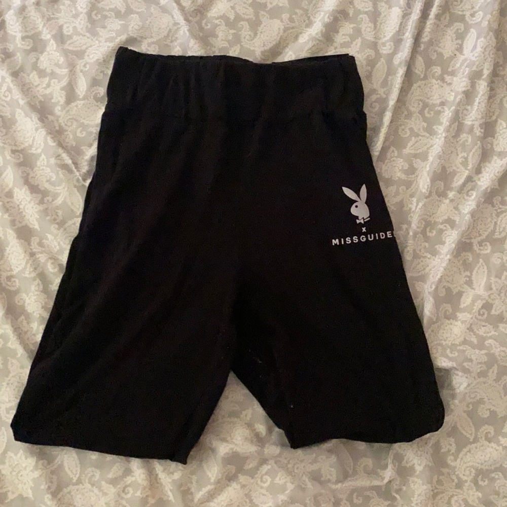 Playboy x Missguided black leggings (M)
